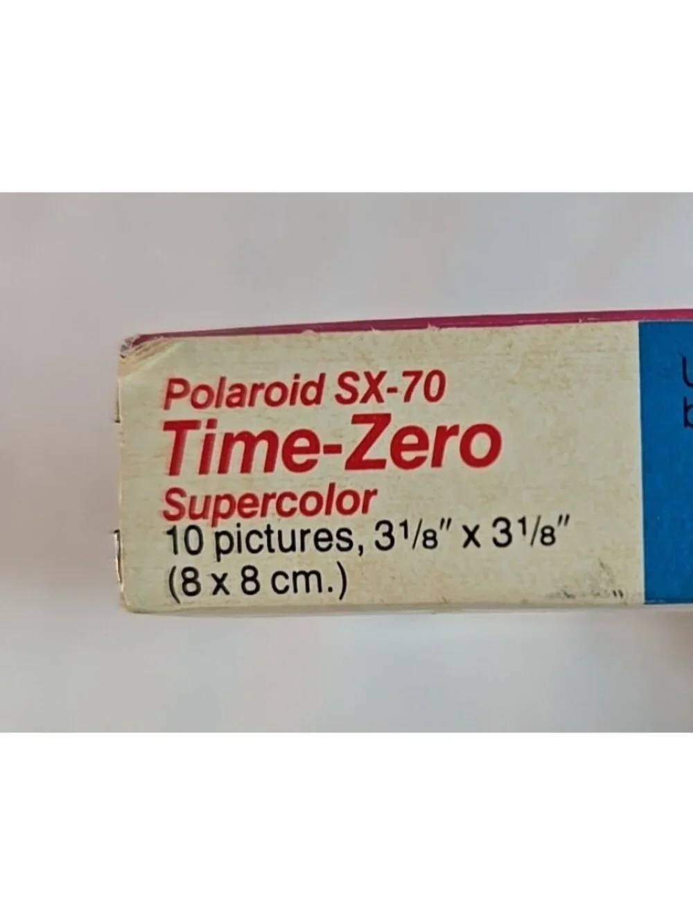 Vintage Polaroid Time-Zero Supercolor SX-70 Land Film One Pack Sealed Exp 8/85